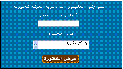 فاتورة التليفون شهر أبريل 2013 من المصرية للاتصالات