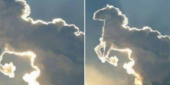 ما قصة الحصان والفارس الذي ظهر في سماء دمشق ليلة أمس؟.. صور