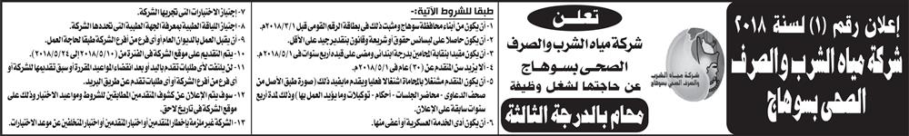 إعلانات وظائف جريدة الأهرام الأسبوعي 19
