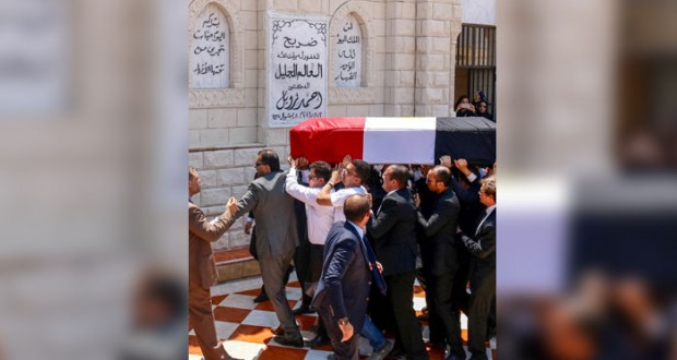 بالصور| جنازة عسكرية للرائد «باسم فكري» شهيد الواجب اليوم بحضور عدد من القيادات الأمنية