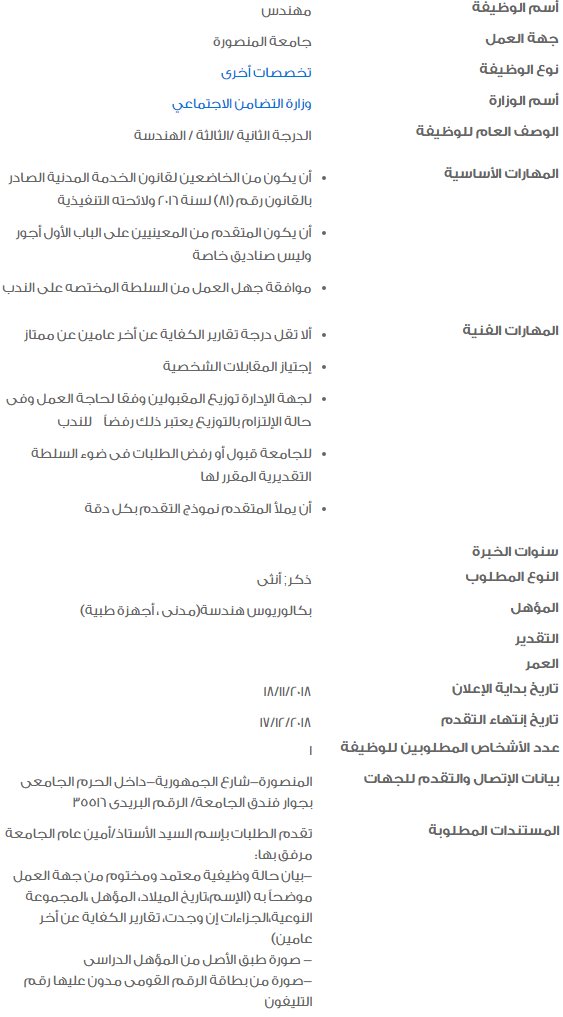 وظائف حكومية خالية لكافة المؤهلات في مصر 1