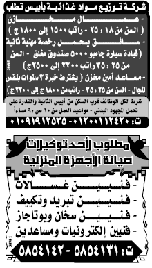 إعلانات وظائف جريدة الوسيط اليوم الجمعة 4/1/2019 12