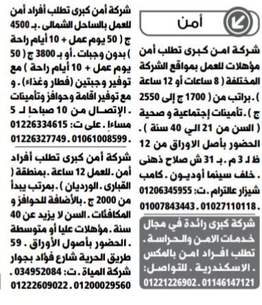إعلانات وظائف جريدة الوسيط اليوم الاثنين 22/4/2019 14