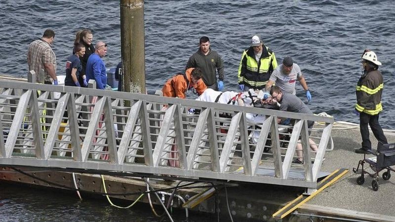 اصطدام طائرتين ركاب بالجو في ألاسكا وقتلى ومفقودين والصورة الأولى من موقع الحادث 7