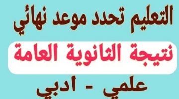 عاجل| التعليم تُعلن رسمياً موعد ظهور نتيجة الثانوية العامة 2019 وبشريات لطلاب الشهادة الثانوية علمي وأدبي