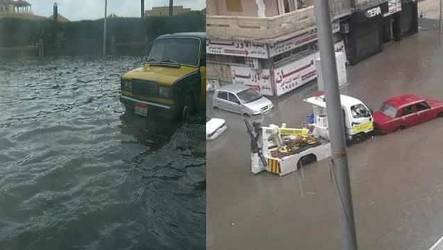 عاجل| أمطار غزيرة وعنيفة وغير مسبوقة ورعد وبرق منذ فجر اليوم والإسكندرية تغرق والمياه متر بالشوارع وتعطيل الدراسة غداً بجميع المدارس