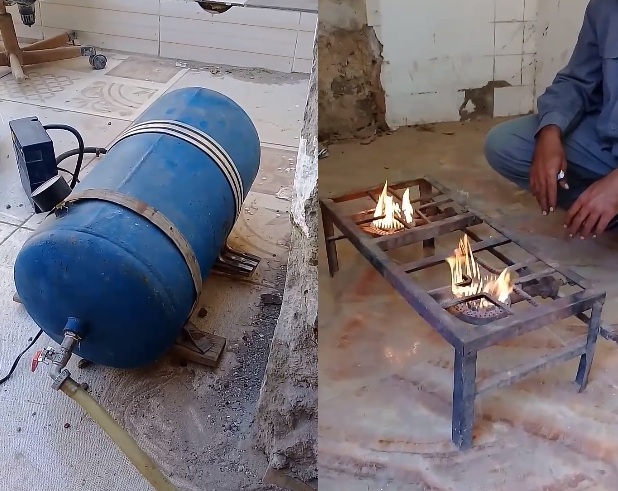 بالفيديو| الحاوي يخترع "خزان هواء وماء وموتور تلاجة" وداعاً لأنبوبة البوتاجاز والغاز إلى غير رجعة وبـ13 جنيه فقط في الشهر 10
