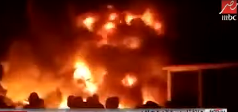 بالفيديو| شاهد لحظة اندلاع حريق ايتاي البارود
