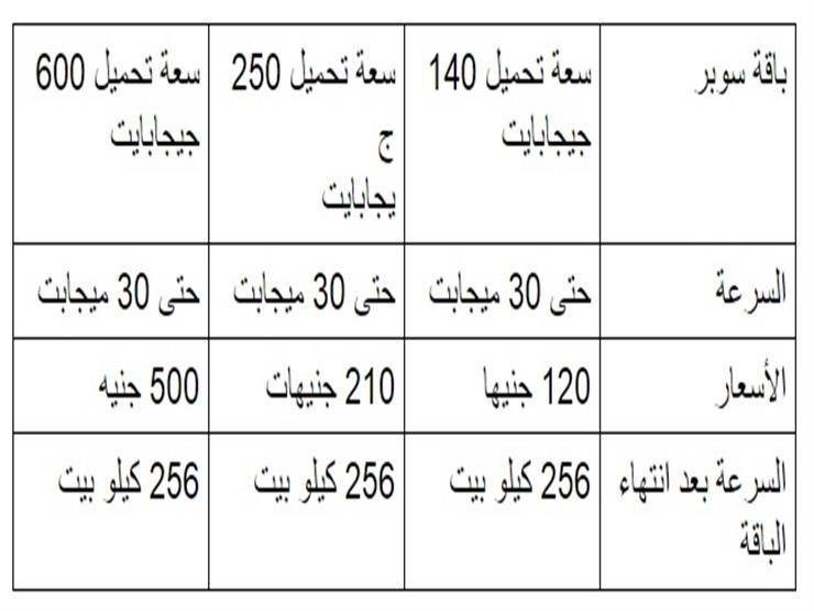 بالتفاصيل "التحويل إجباري وعلى الجميع" أسعار باقات الإنترنت الجديدة من المصرية للاتصالات بدايةً من يناير وألترا تصل لـ700 وميجا بـ310 جنيه 8