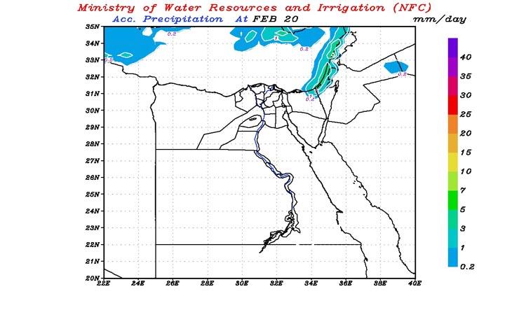بالخرائط| التنبؤ بالفيضان يكشف عن طقس الغد وأماكن سقوط الأمطار خلال الـ48 ساعة القادمة 11