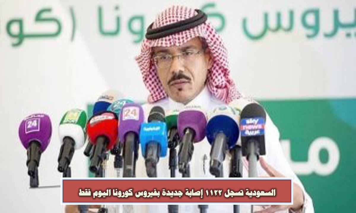 السعودية تسجل 1122 إصابة جديدة بفيروس كورونا اليوم فقط