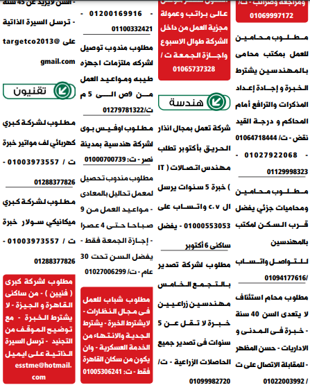 اعلانات وظائف الوسيط pdf الجمعة 2021/12/31 6