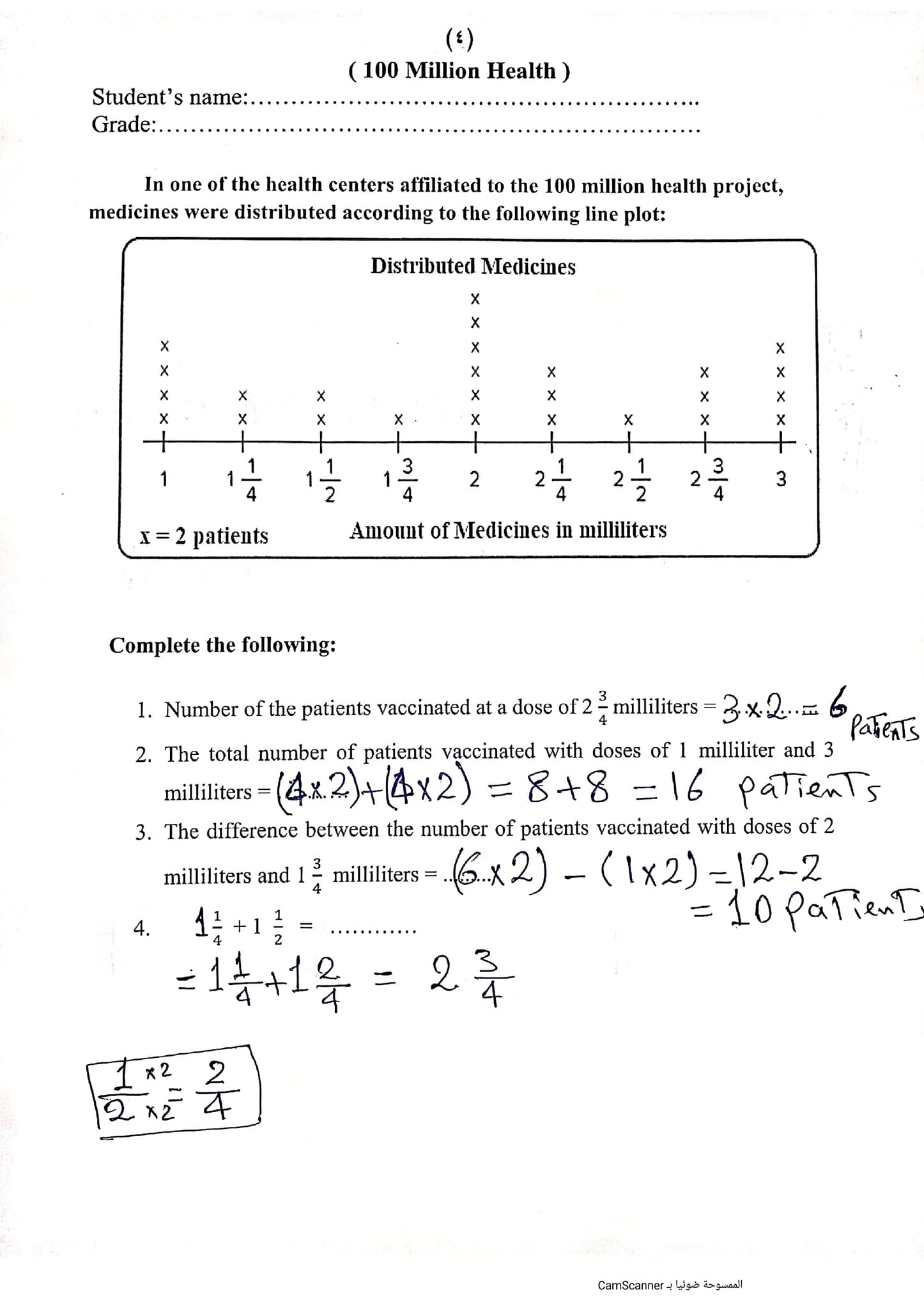 إجابة المهام الأدائية للصف الرابع الإبتدائي ماث Math الترم الثاني 2022 4