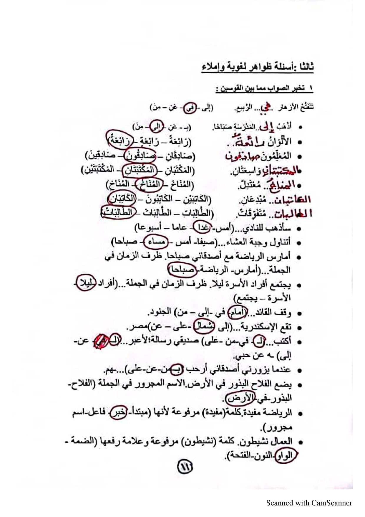 مراجعة ليلة الامتحان للصف الرابع الإبتدائي من نماذج الوزارة في اللغة العربية الترم الثاني 2022 28