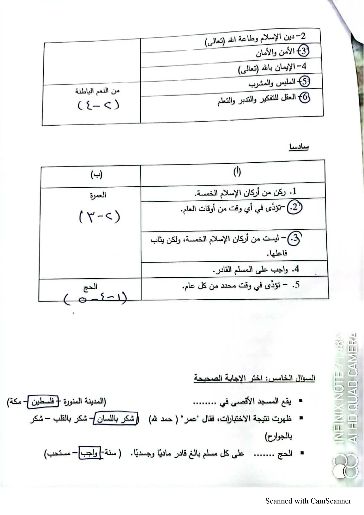 مراجعة ليلة الامتحان للصف الرابع الإبتدائي من نماذج الوزارة في الدين الإسلامي الترم الثاني 2022 3