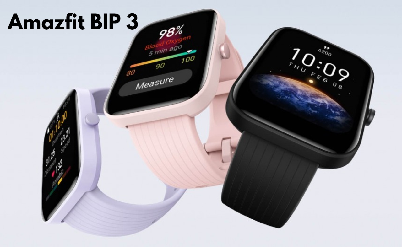 إطلاق الساعة الذكية AmazfiT BIP 3 مع شاشة مقاس 1.69 بوصة وعمر بطارية 14 يومًا بسعر 38 دولارًا فقط