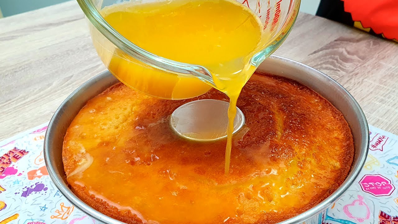 شهية جداً.. طريقة عمل كيكة البرتقال الهشة سهلة وسريعة