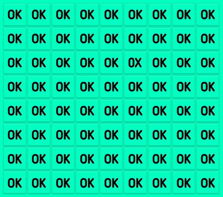 لأصحاب النظر الثاقب.. هل يمكنك اكتشاف كلمة “OK” المكتوبة بطريقة خاطئة خلال 7 ثوان فقط 7