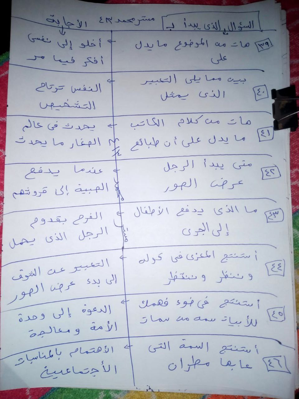 بالصور... اجابات امتحان العربي 2023 للثانوية العامة نموذج اجابة اللغة العربية اليوم 18/6/2023 14