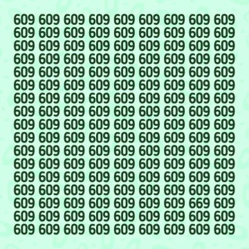 تحدي بصري جديد لأقوياء الملاحظة.. هل يمكنك اكتشاف الرقم المختلف في الصورة خلال 9 ثواني فقط؟