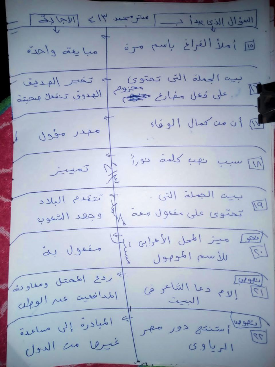 بالصور... اجابات امتحان العربي 2023 للثانوية العامة 6