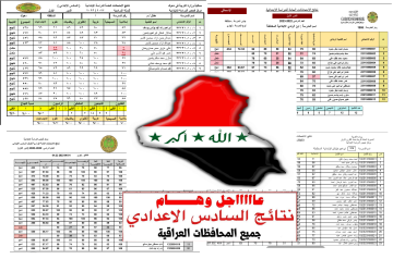 مجانا.. اعرف نتائج امتحانات السادس الابتدائي الدور الثالث في جميع المحافظات العراقية pdf