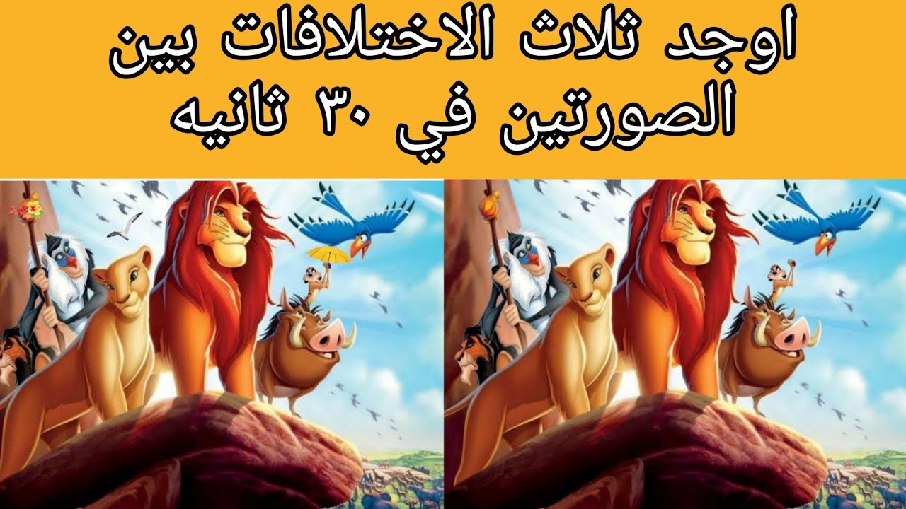 اختبار قوة التركيز.. أوجد ثلاث اختلافات بين الصورتين في 30 ثانية