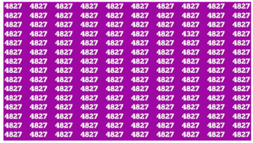 للأذكياء فقط… أوجد ارقم المختلف 4327 بين أرقام 4827 في 11 ثانية