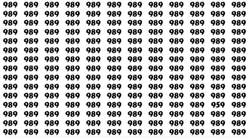 أتحداك أن تتمكن من اكتشاف الرقم 959 في هذه الصورة خلال 8 ثوانٍ فقط 7