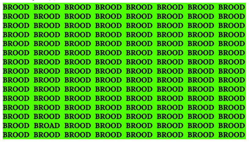 فقط العيون الحادة من يمكنهم العثور على الكلمة BROAD المخبئ خلال 15 ثانية 7