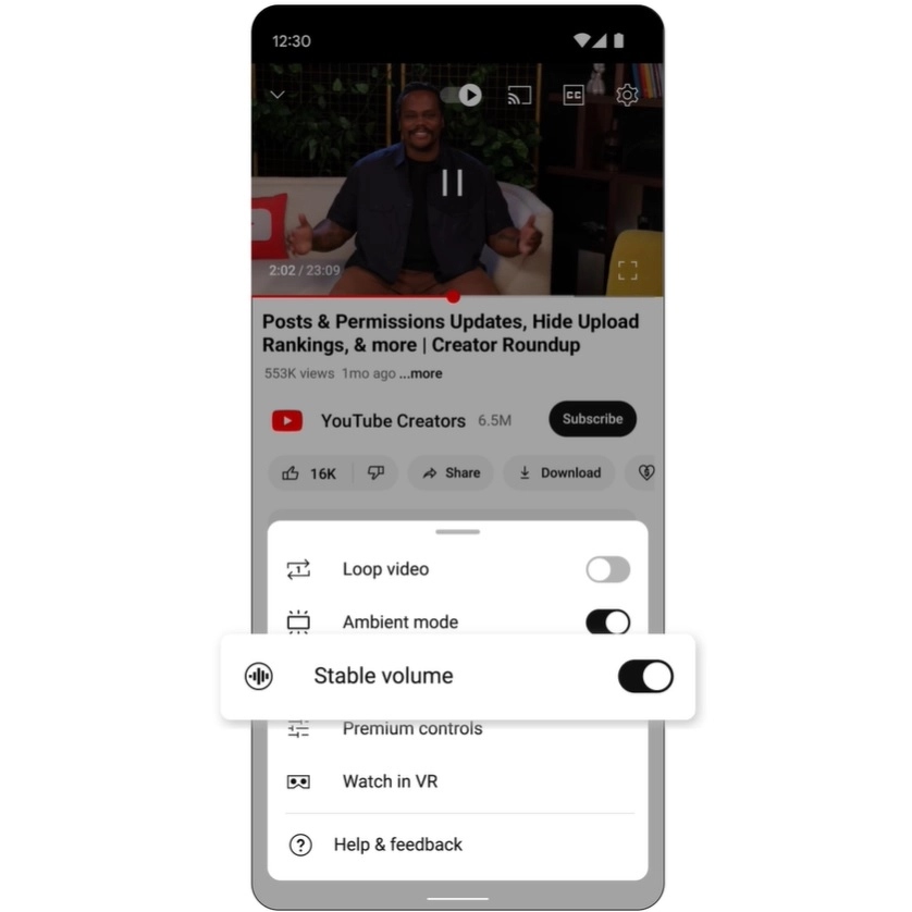 يطلق YouTube ميزة اكتشاف الأغاني الشبيهة بـ Shazam ومستوى الصوت الثابت والمزيد