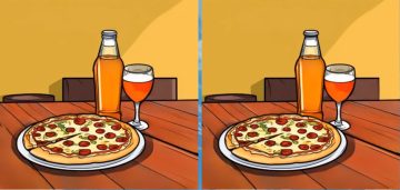 لغز الاختلافات الثلاثة بين صورتي وجبة البيتزا الشهية عليك تحديدهم في 11 ثانية