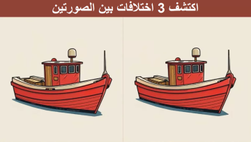 اكتشف الاختلافات الثلاث في صورة القارب خلال 8 ثواني فقط