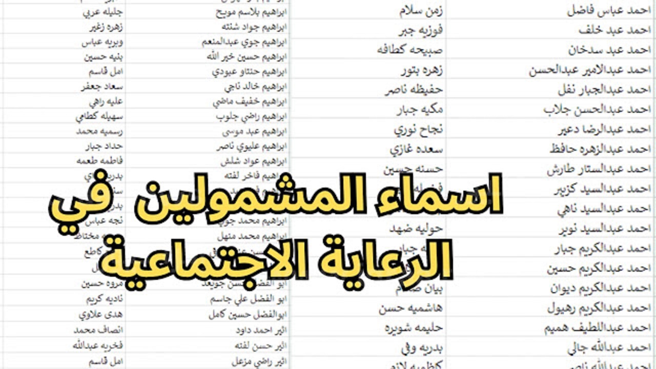 شوف اسمك منهم؟.. رابط الاستعلام عن اسماء المشمولين بالرعاية الاجتماعية 2025